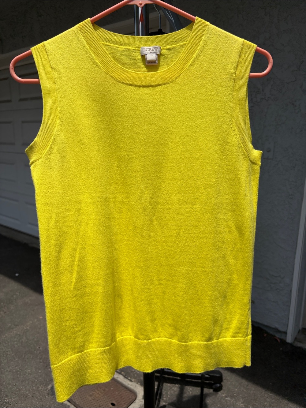 J. Crew Sleeveless Knit Tank in Sunny Yellow - XS - Loose